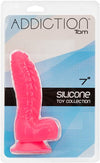 Addiction 100% Silicone Tom 7 Hot Pink "
